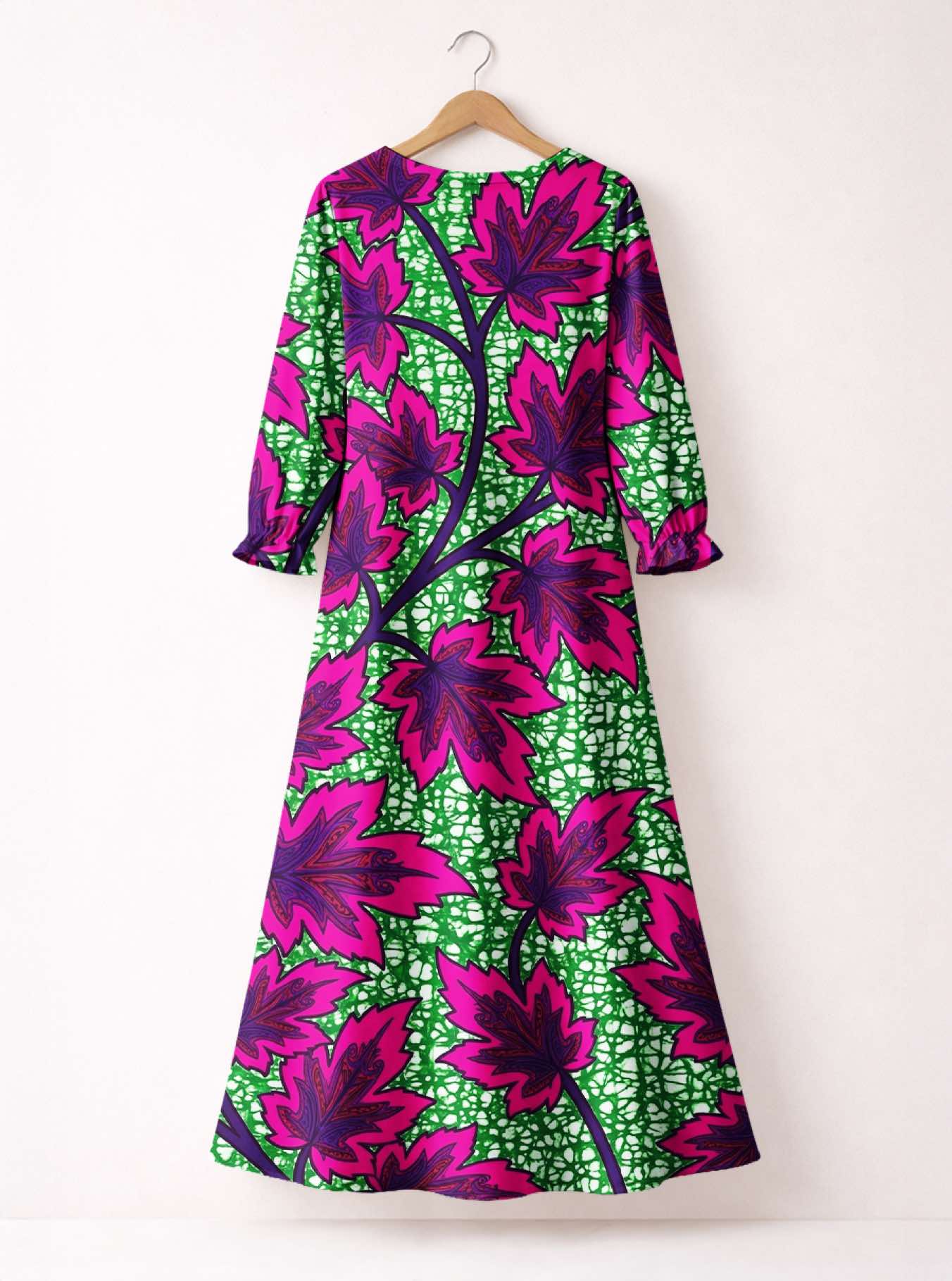 'Mzabibu' Long Sleeve Maxi Dress