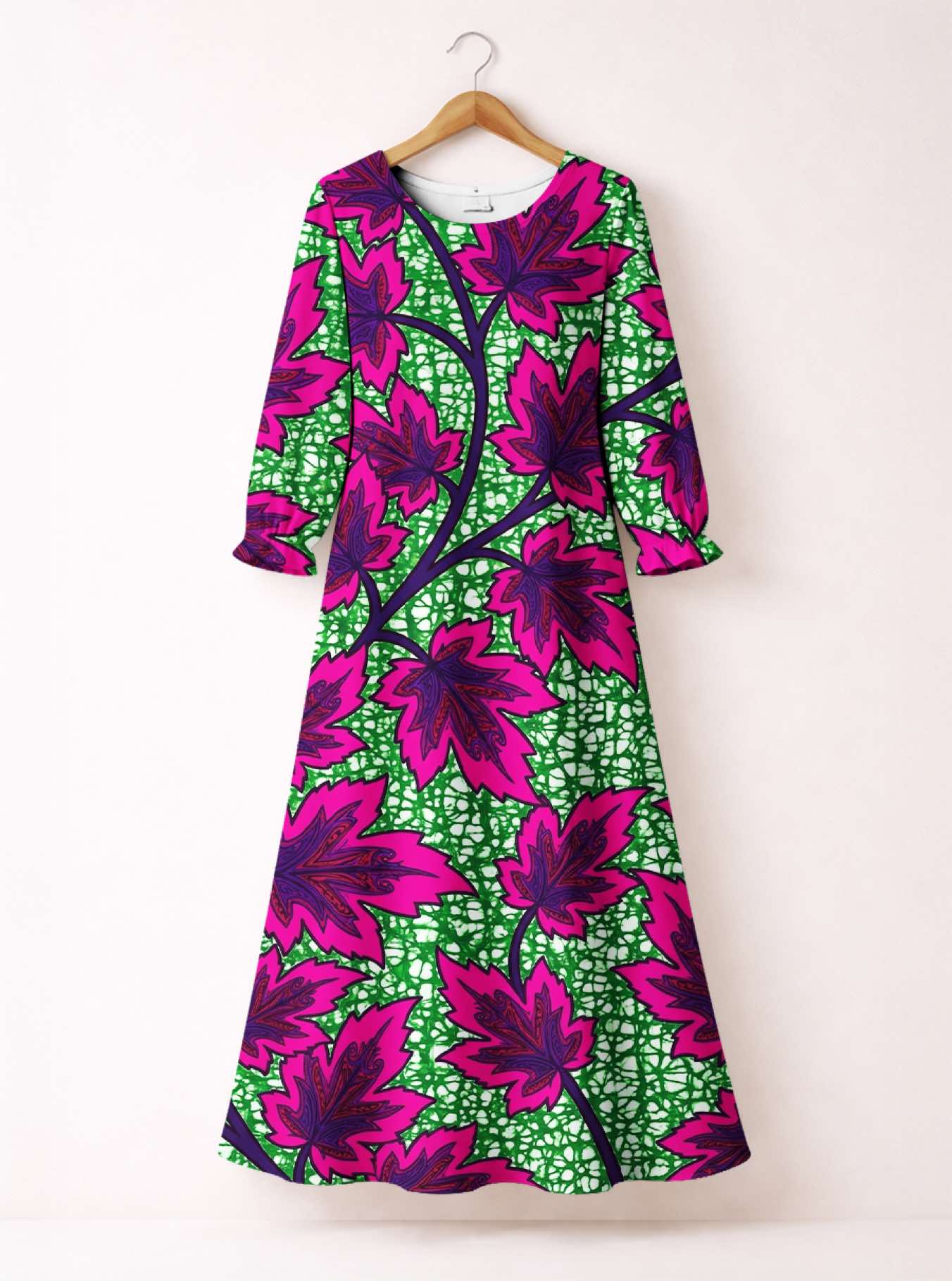 'Mzabibu' Long Sleeve Maxi Dress