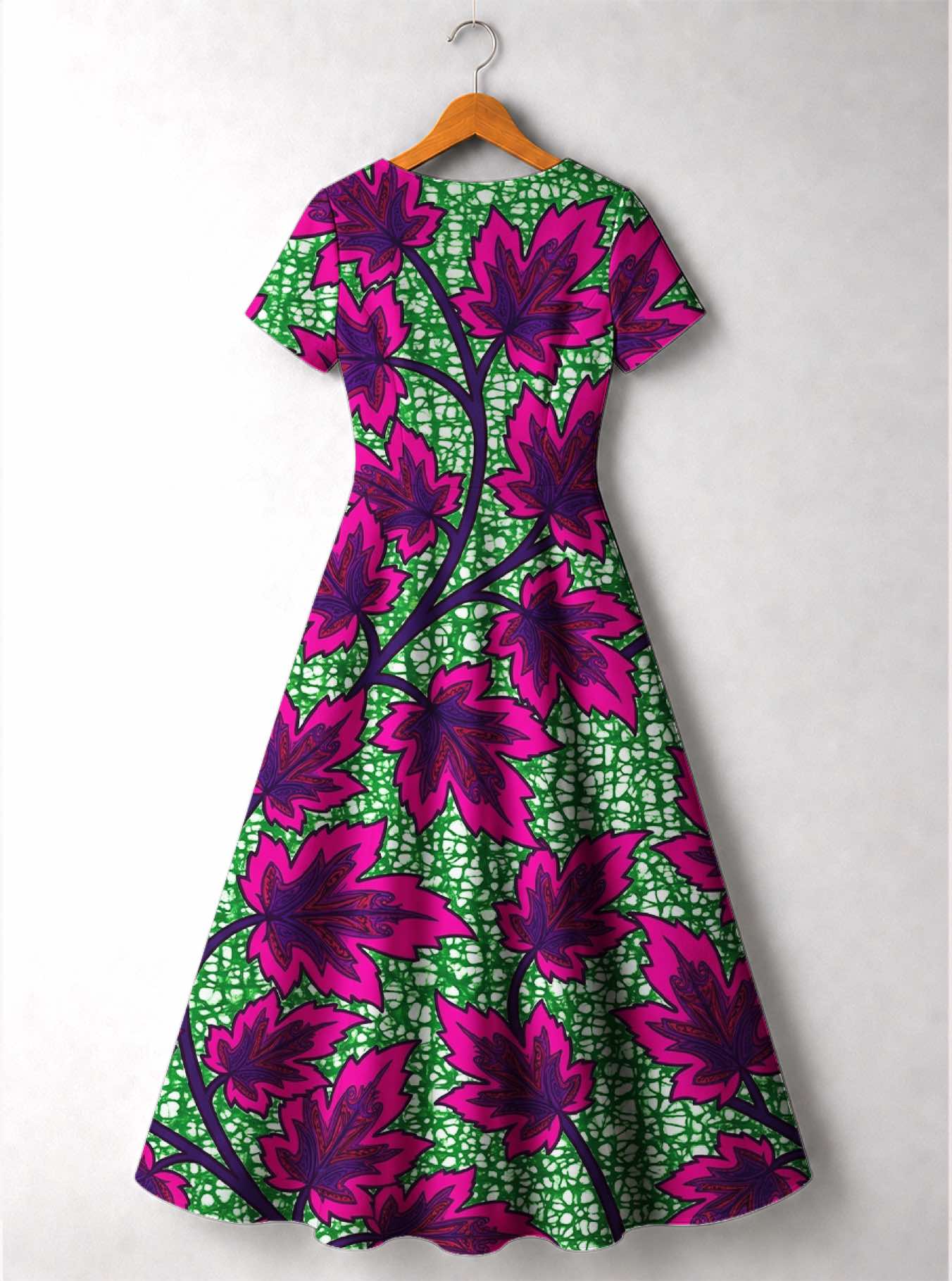 'Mzabibu' Short Sleeve Maxi Dress