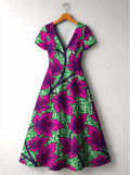 'Mzabibu' Short Sleeve Maxi Dress