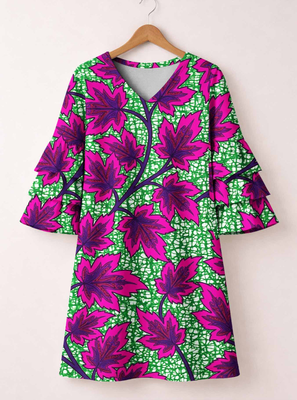 'Mzabibu' Stacked Ruffle Sleeve Dress