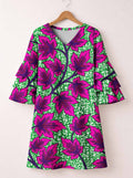 'Mzabibu' Stacked Ruffle Sleeve Dress