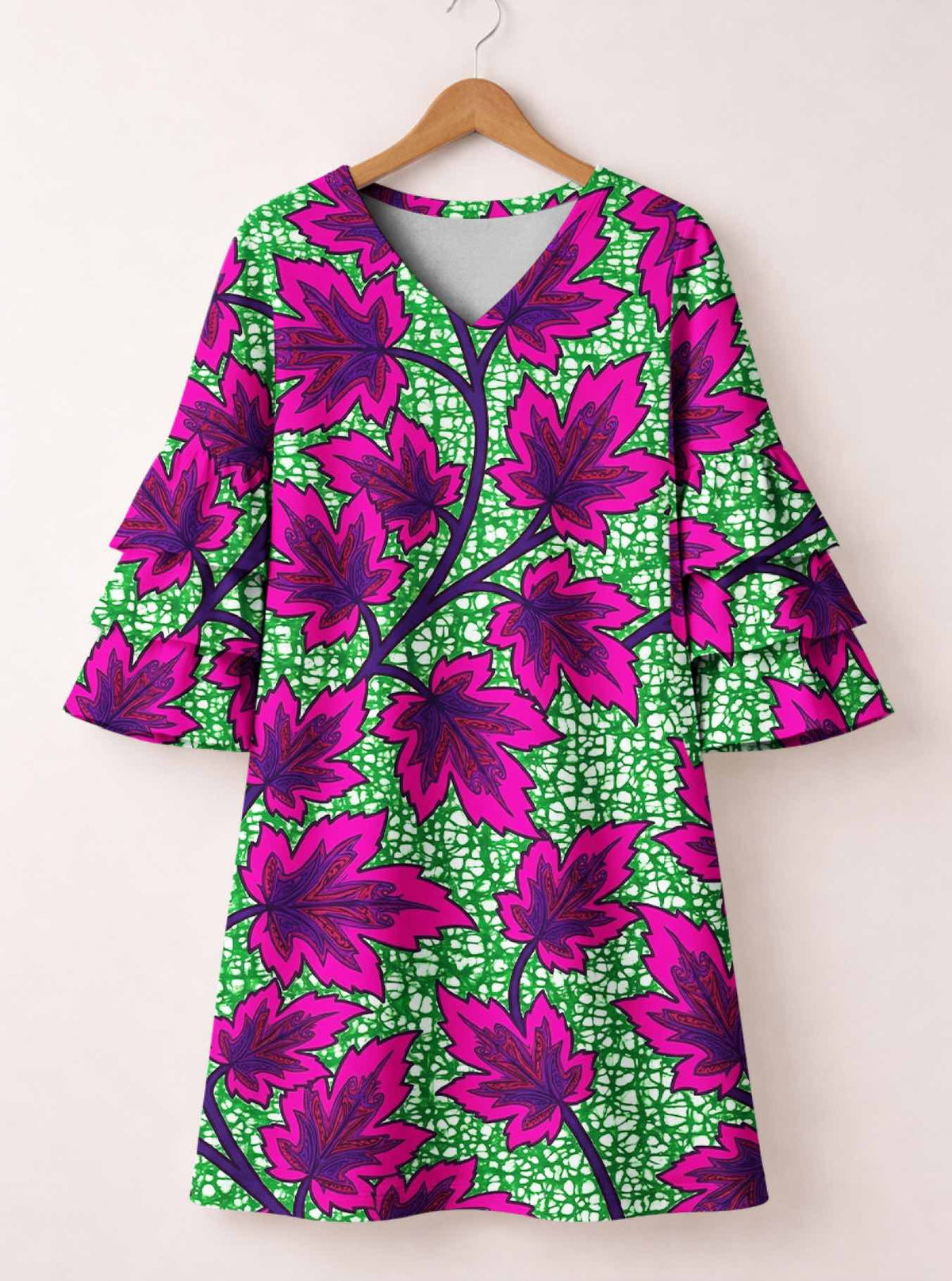 'Mzabibu' Stacked Ruffle Sleeve Dress