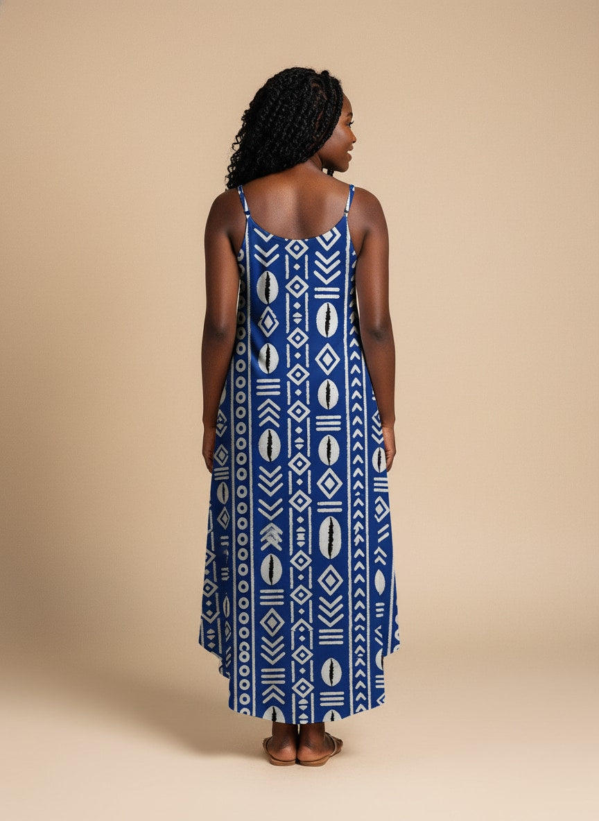 'Oshun' Royal Blue Maxi Dress