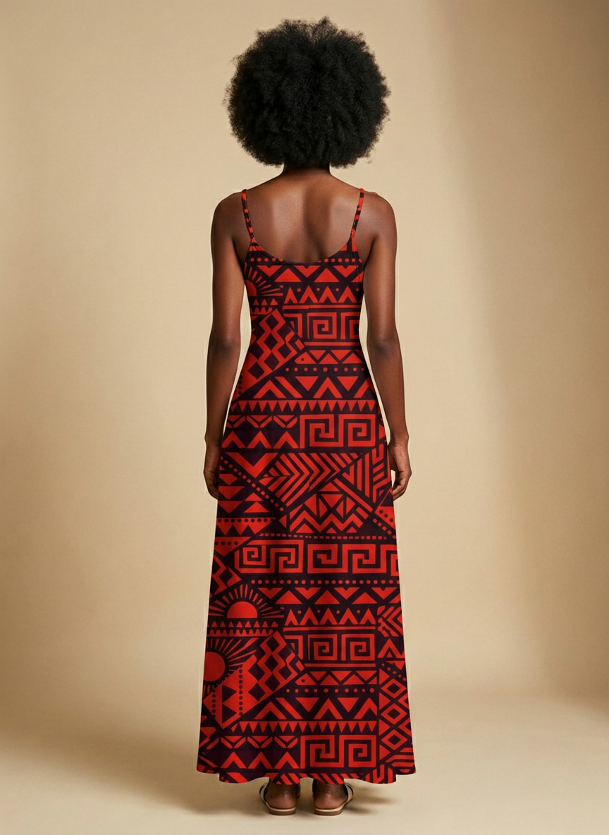 'Shaka' Burgundy Maxi Dress