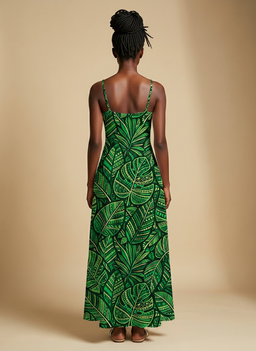 'Asili' Emerald Maxi Dress