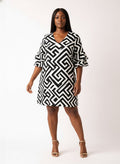 'Zamu' Stacked Ruffle Sleeve Dress