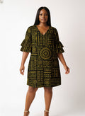 'Lamu' Stacked Ruffle Sleeve Dress