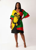 'Furaha' Stacked Ruffle Sleeve Dress