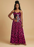 'Unstoppable' Pink Leopard Maxi Dress