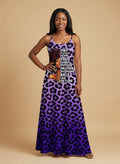 'Unstoppable' Amethyst Leopard Maxi Dress
