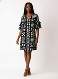 'Kuba' Stacked Ruffle Sleeve Dress