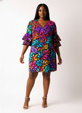 'Rangi' Stacked Ruffle Sleeve Dress