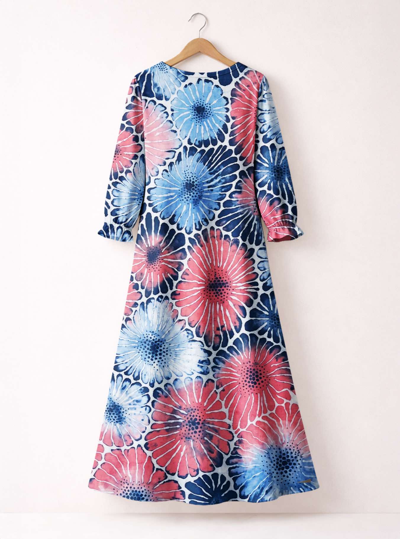 'Samawati' Long Sleeve Maxi Dress