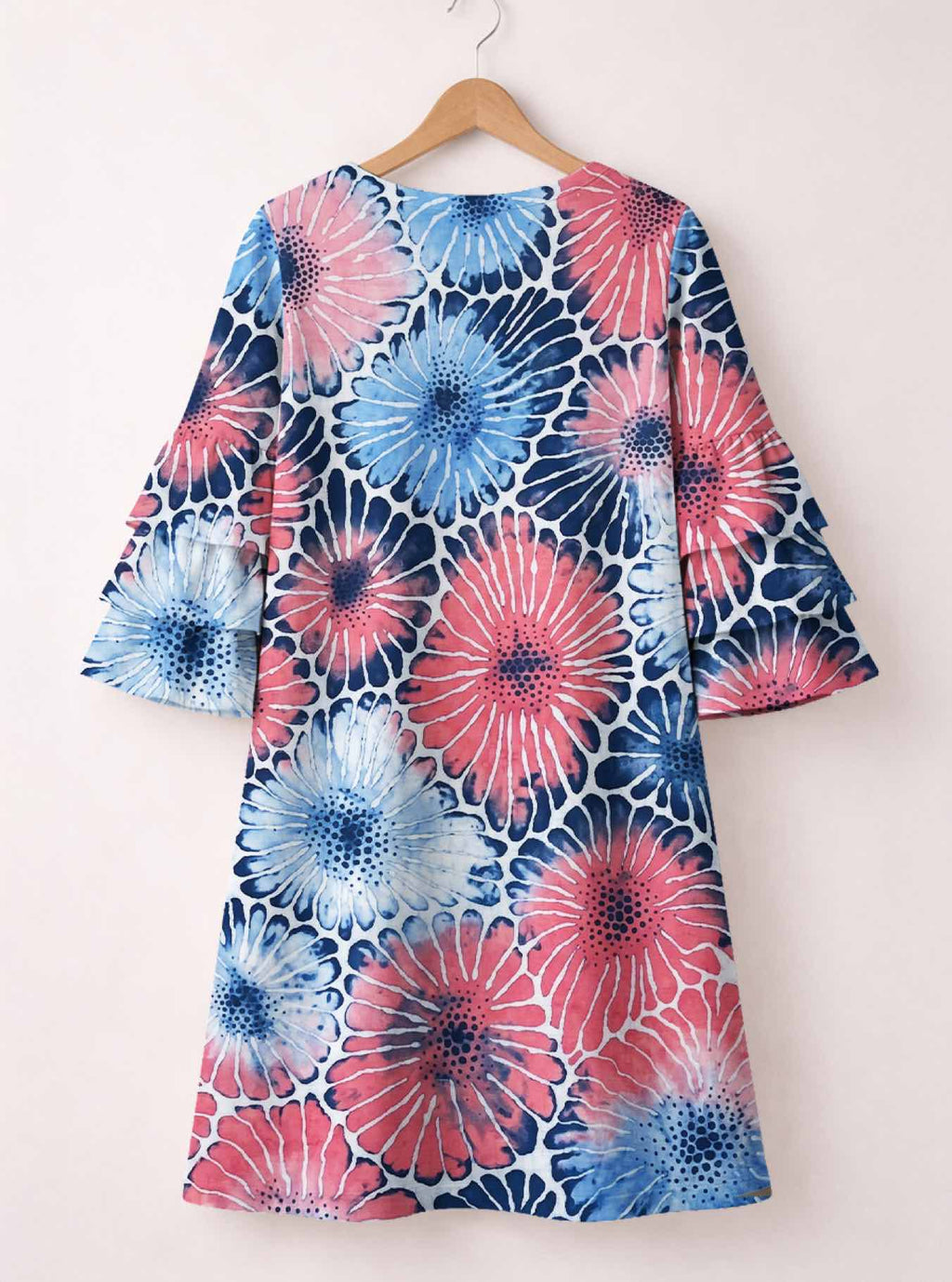 'Samawati' Stacked Ruffle Sleeve Dress