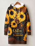 'September Born Queen' Hoodie Dress