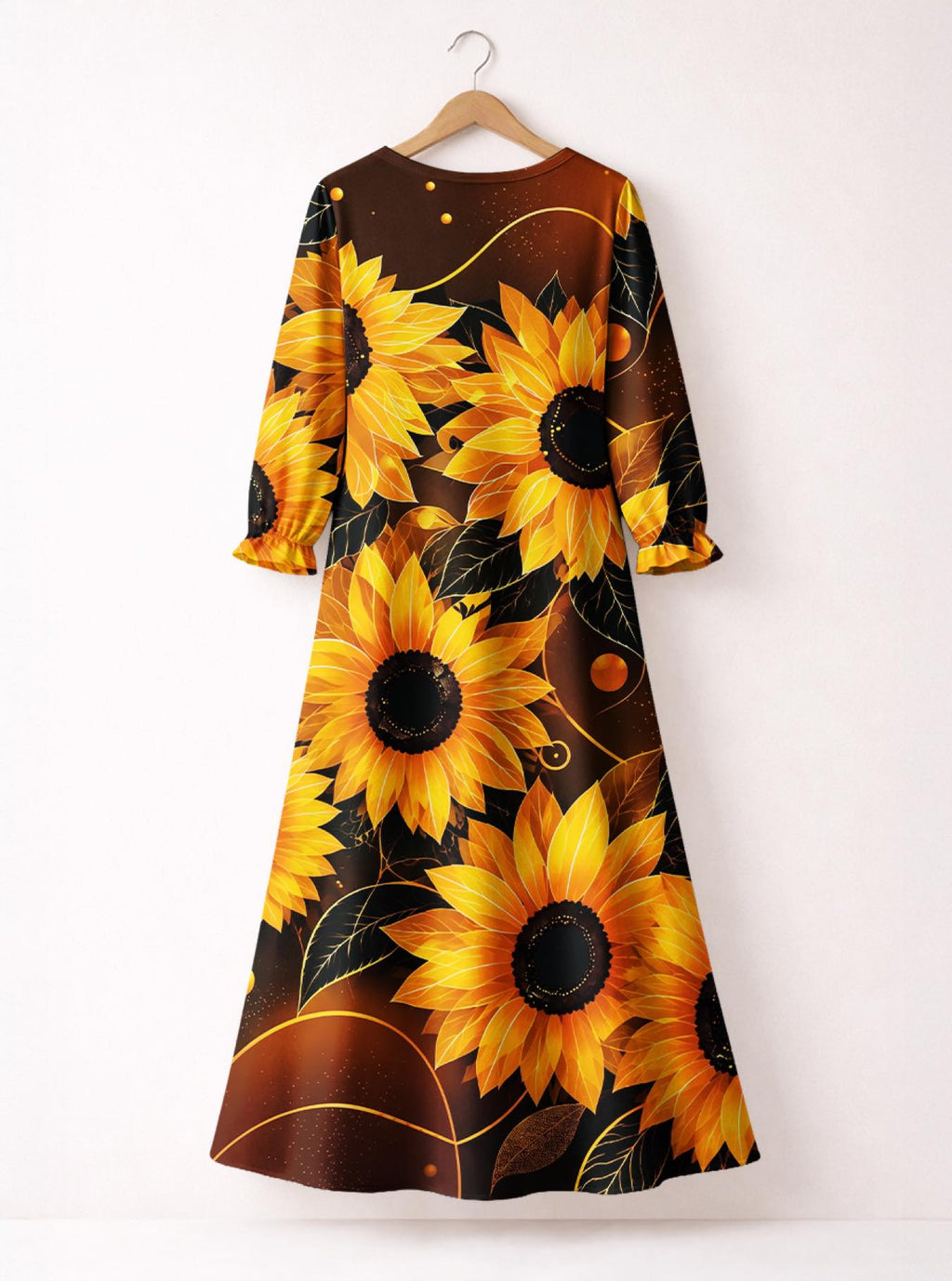 'September Born Queen' Long Sleeve Maxi Dress