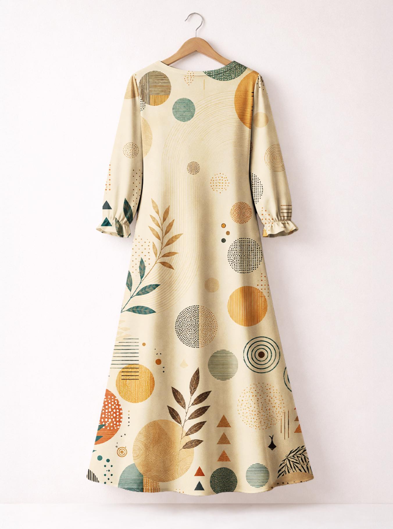 'September Queen' Long Sleeve Maxi Dress