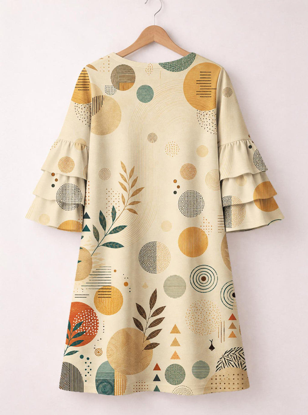 'September Queen' Stacked Ruffle Sleeve Dress