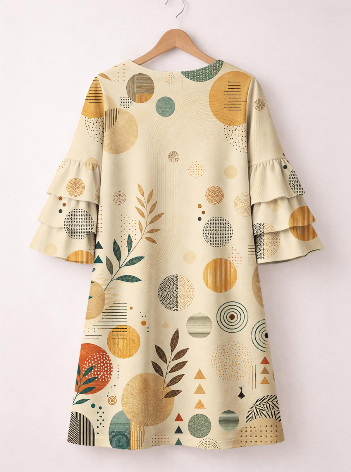 'September Queen' Stacked Ruffle Sleeve Dress