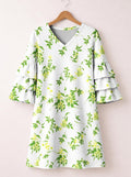 'Yasmini' Stacked Ruffle Sleeve Dress